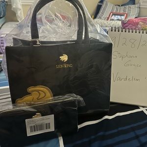 Loungefly debossed satchel bag and wallet